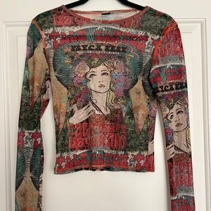 Vintage mesh longsleeve 70s